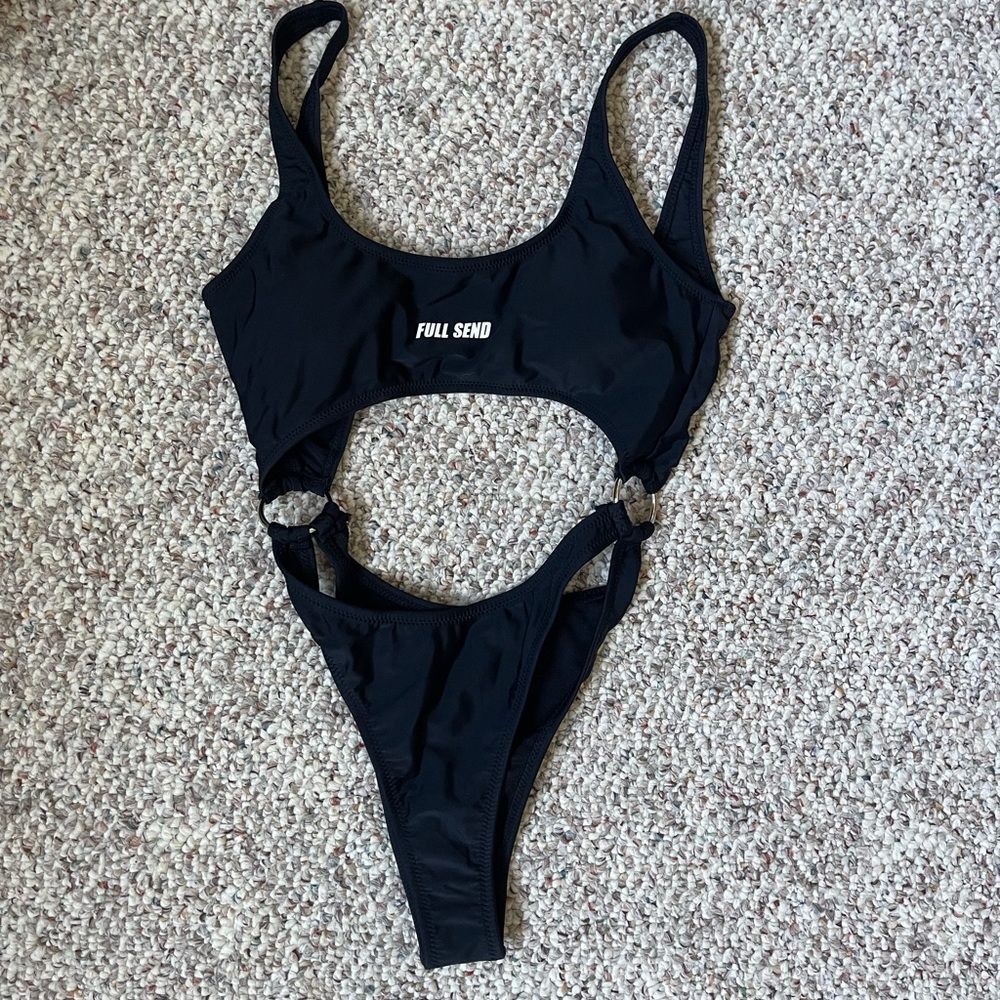 Black Fullsend cutout Swimsuit